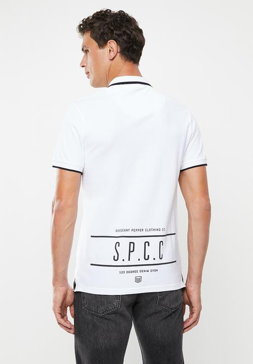 S.P.C.C - Braddock pique golfer - white
