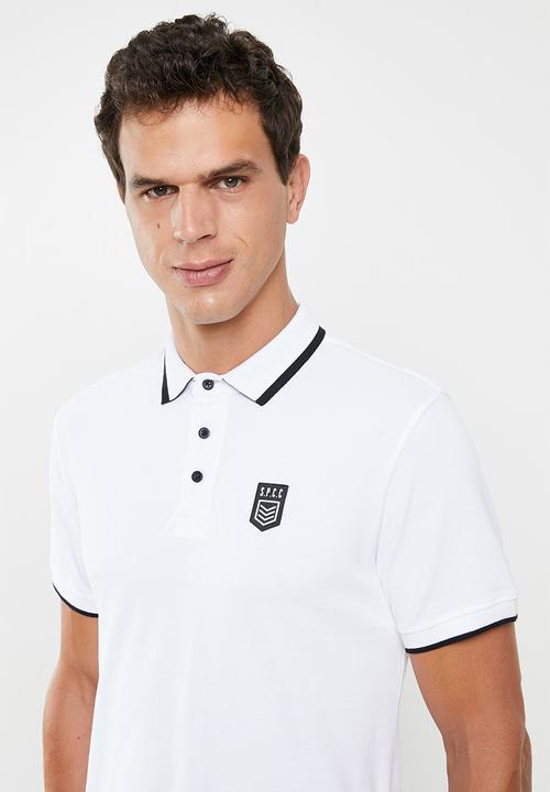S.P.C.C - Braddock pique golfer - white