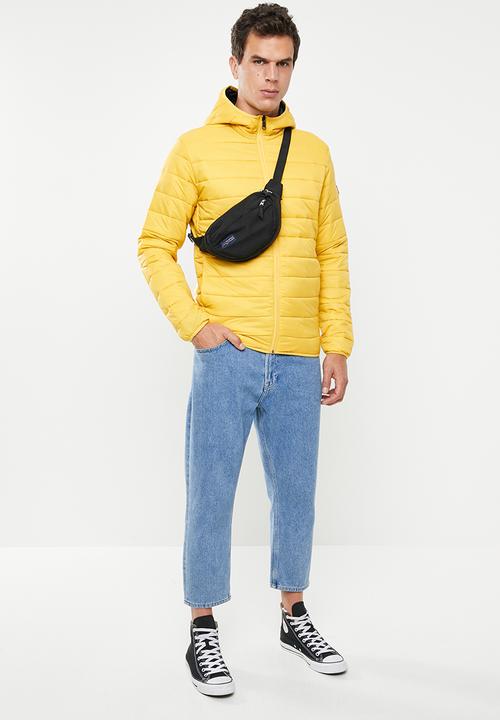 Jack & Jones - Eric hooded puffer - yellow