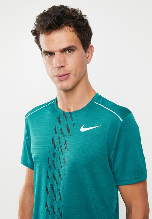 Nike - Nike dry miler short sleeve edge gx tee - teal 