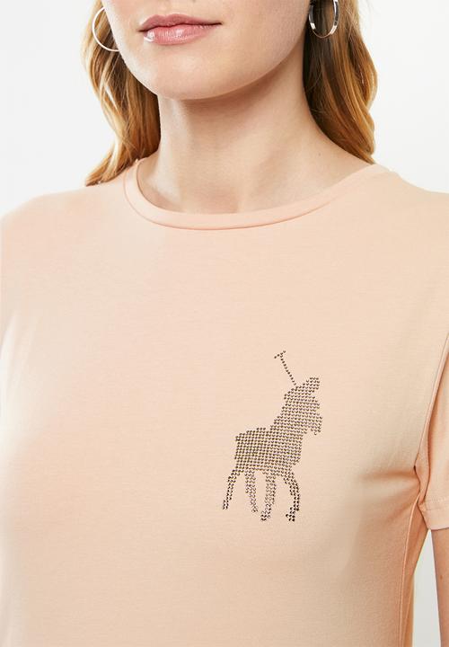 POLO - Briana short sleeve stretch tee - blush