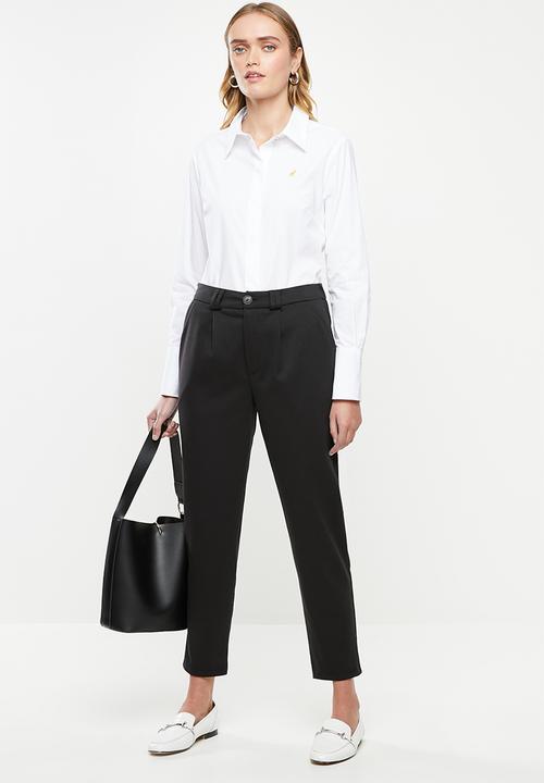 POLO - Arabelle concealed front shirt - white