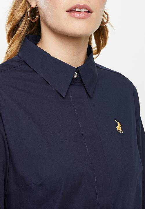POLO - Arabelle concealed front shirt - navy