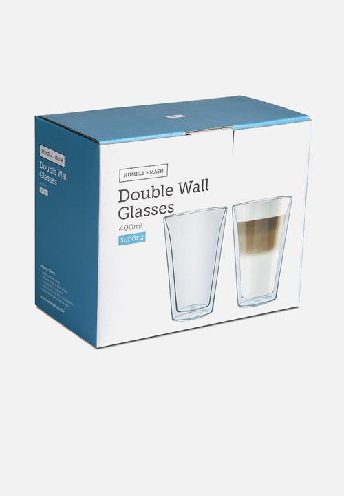 Humble & Mash - Double walled latte glass set of 2
