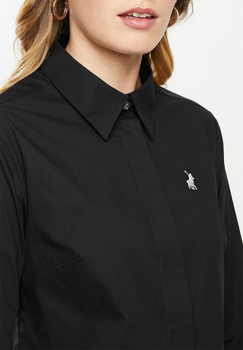 POLO - Arabelle concealed front shirt - black