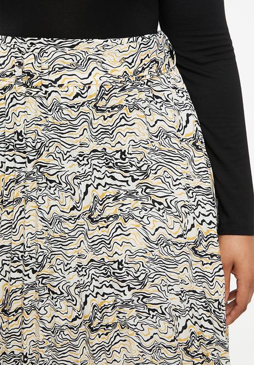 Glamorous - Plus abstract pleated midi - multi