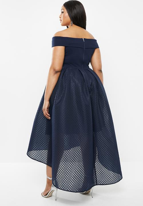 MILLA - Airtech bardot dress - navy