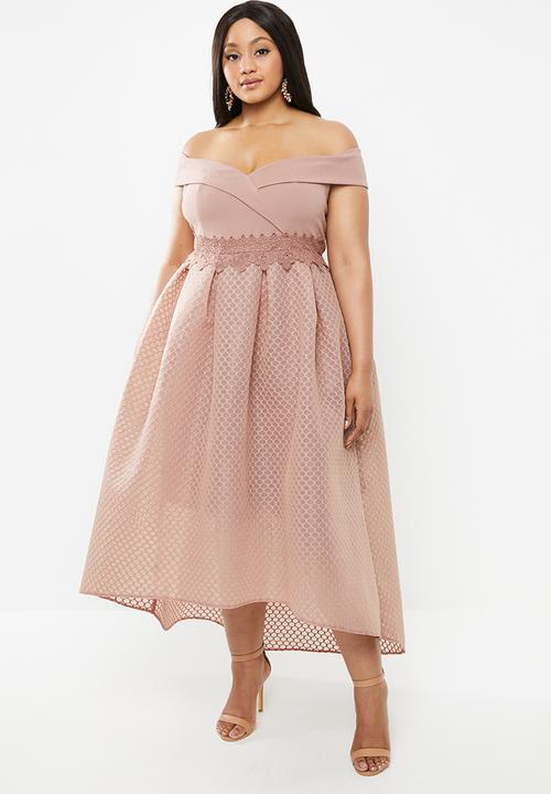 MILLA - Airtech bardot dress - pink