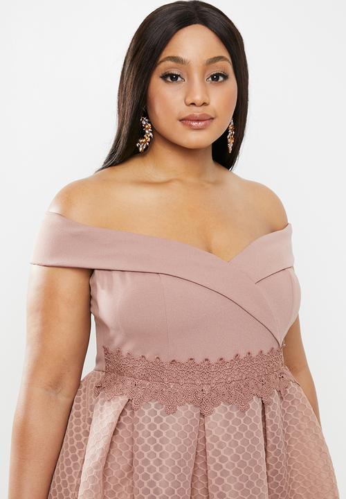 MILLA - Airtech bardot dress - pink