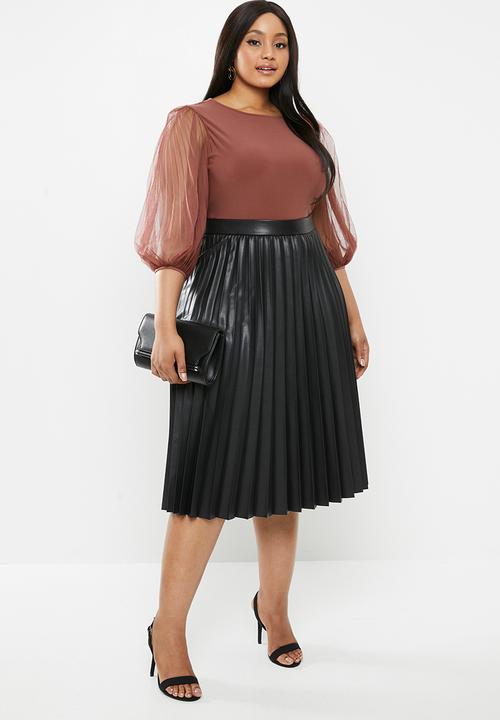 MILLA - Pleated sleeve bodysuit - pink