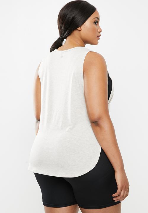 Cotton On - Curve side twist tank top - beige 