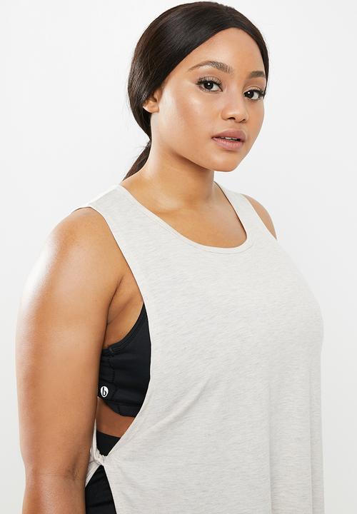 Cotton On - Curve side twist tank top - beige 
