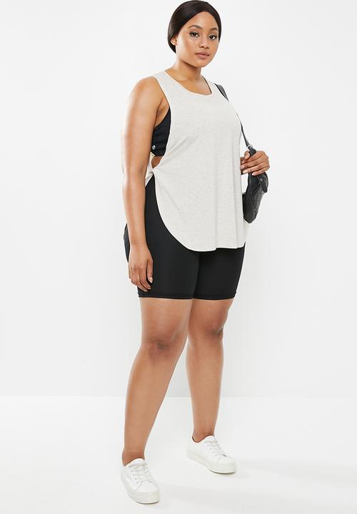 Cotton On - Curve side twist tank top - beige 