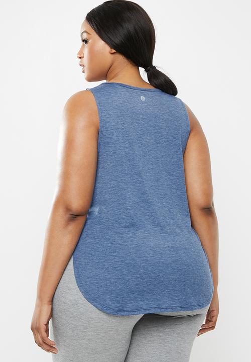Cotton On - Curve side twist tank top - moonlight marle