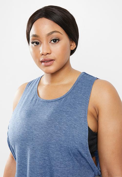 Cotton On - Curve side twist tank top - moonlight marle