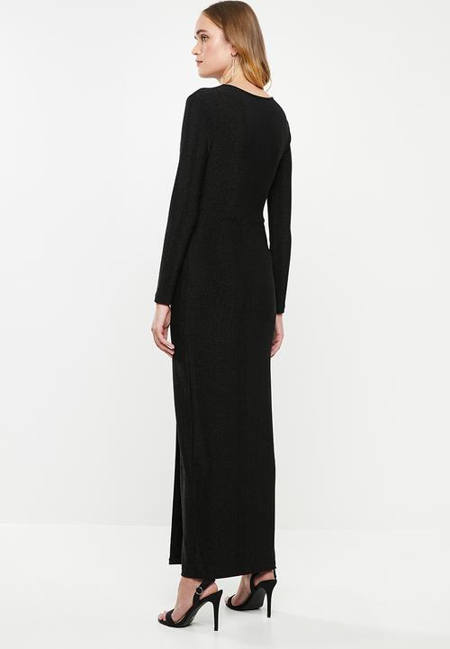 MILLA - Wrap maxi dress - black