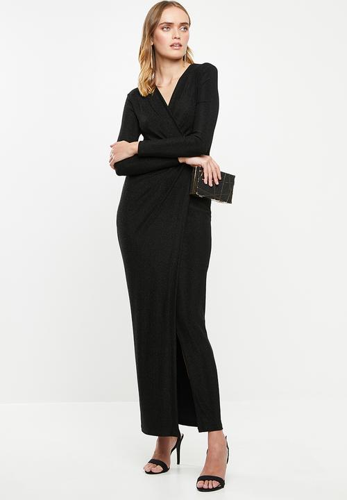 MILLA - Wrap maxi dress - black