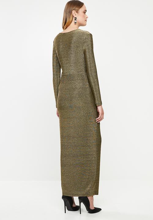MILLA - Wrap maxi dress - gold