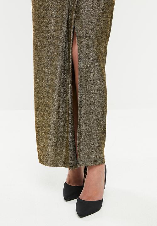 MILLA - Wrap maxi dress - gold