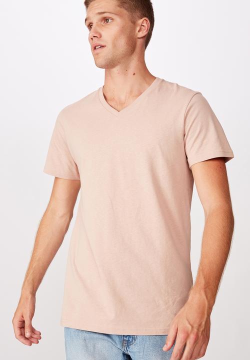 Cotton On - Essential vee neck  - dirty pink
