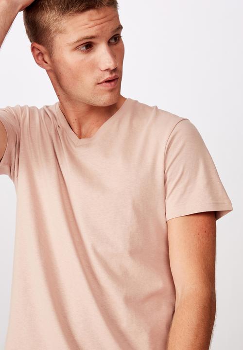Cotton On - Essential vee neck  - dirty pink