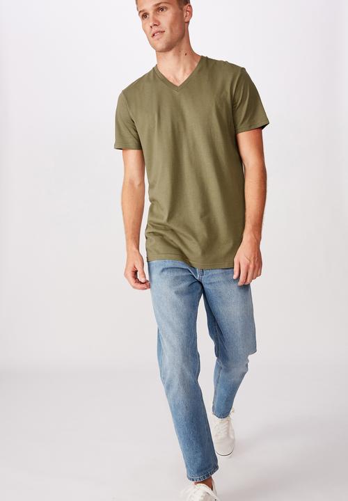 Cotton On - Essential vee neck - khaki