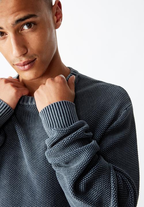 Cotton On - Crew knit - washed navy