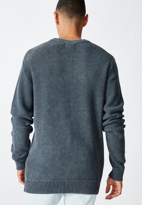 Cotton On - Crew knit - washed navy