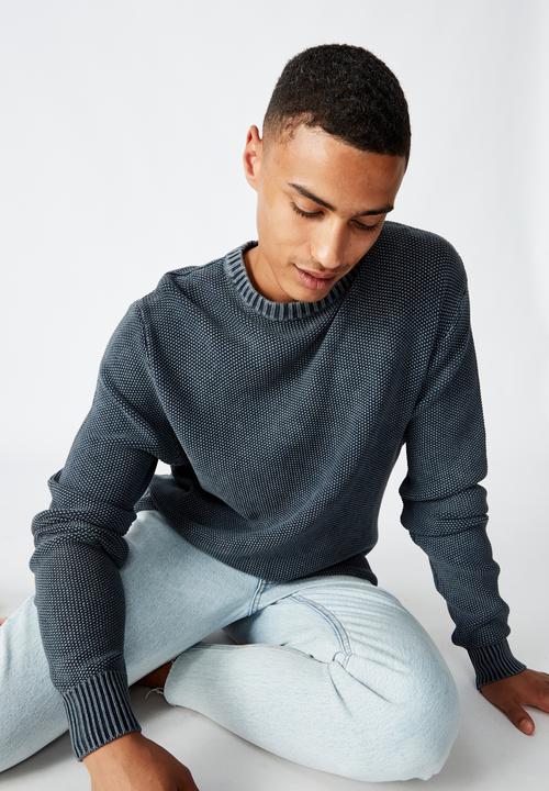 Cotton On - Crew knit - washed navy
