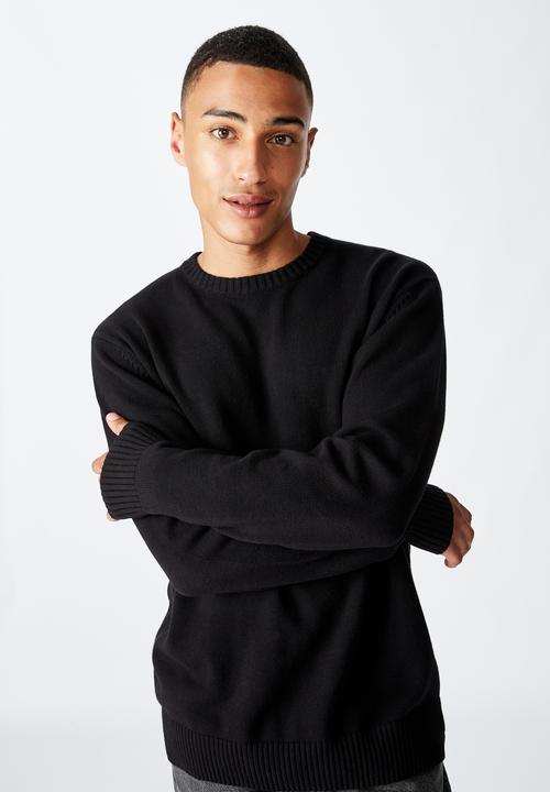 Cotton On - Crew knit - black