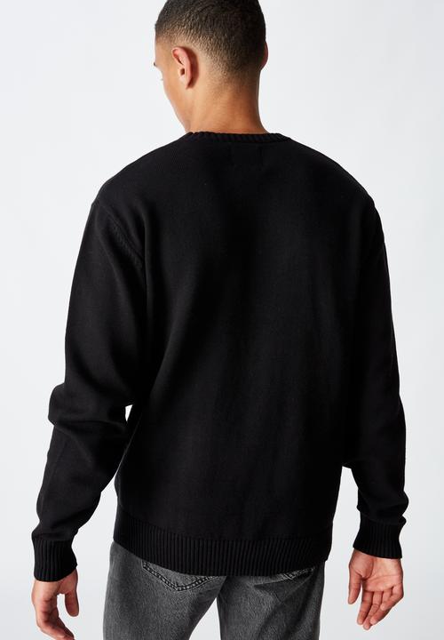 Cotton On - Crew knit - black