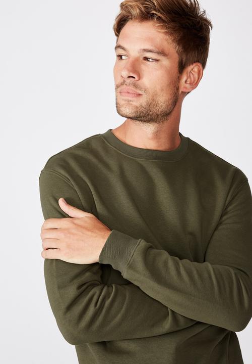Cotton On - Essential crew fleece - khaki