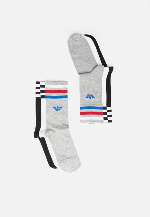 adidas Performance - Solid crew 3 pack socks - multi