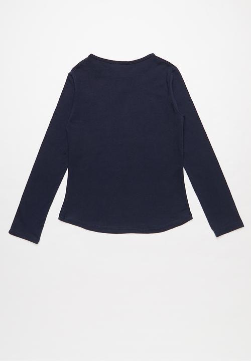 Rebel Republic - Girls printed tee - navy
