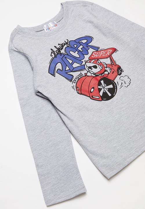 Pop Candy - Boys racer tee - grey 