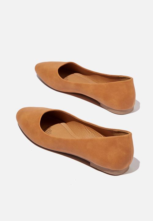 Cotton On - Essential candice ballet - tan nubuck