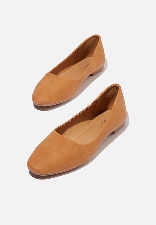 Cotton On - Essential candice ballet - tan nubuck
