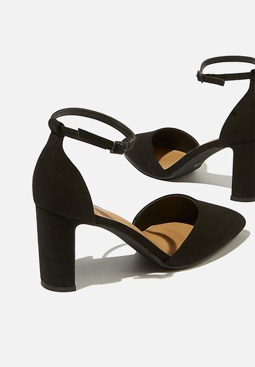 Cotton On - Jeanne closed toe heel - black micro