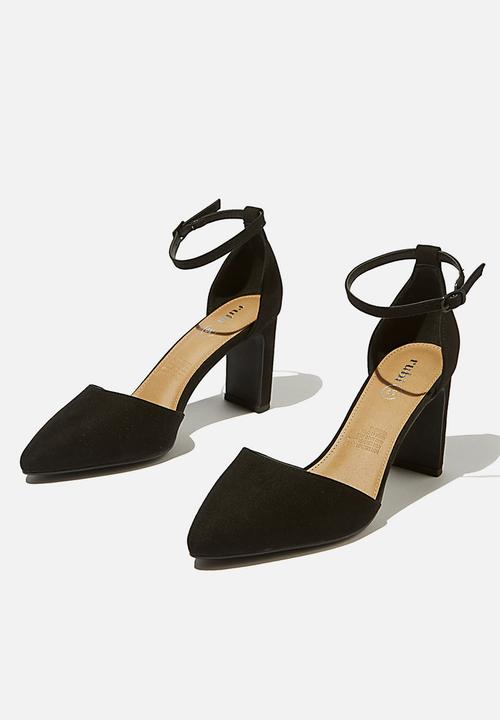 Cotton On - Jeanne closed toe heel - black micro