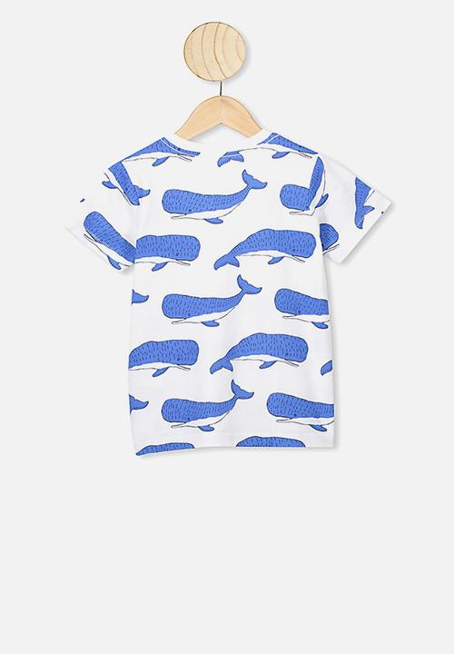 Cotton On - Max short sleeve tee - white & blue 