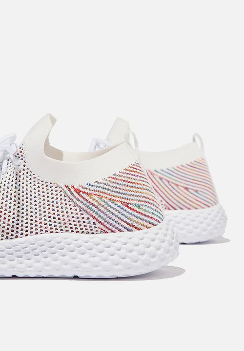 Cotton On - Hatcher knit trainer - white