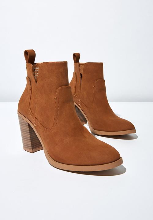 Cotton On - Nala cut out boot  - tan nubuck