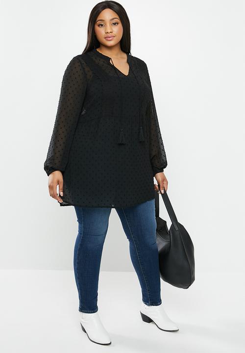 JUNAROSE - Alia tunic - black