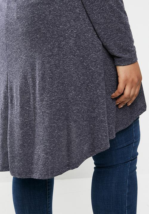 JUNAROSE - Jiber long sleeve blouse - navy