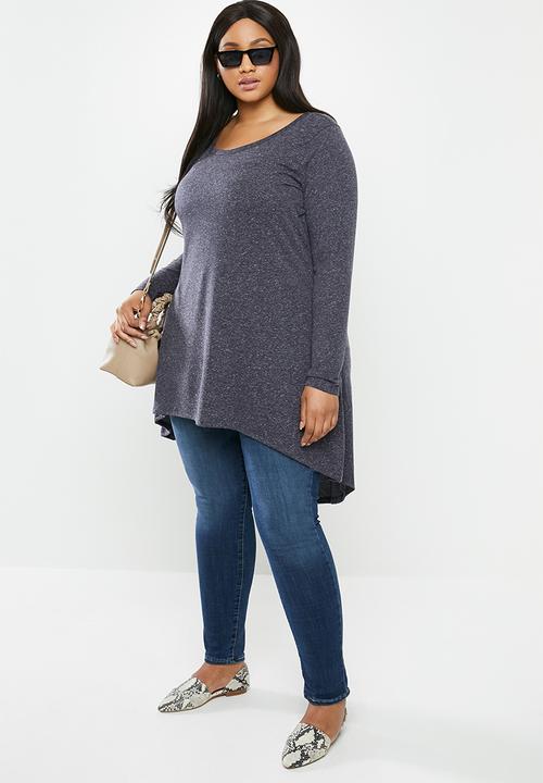 JUNAROSE - Jiber long sleeve blouse - navy