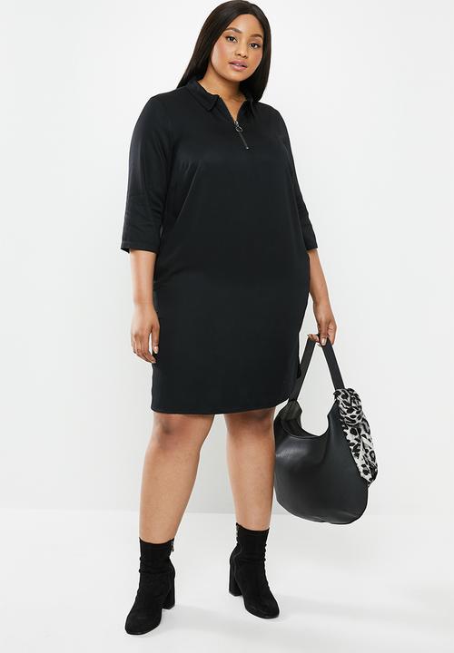 JUNAROSE - Manne 3/4 sleeve dress - black