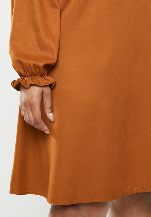 JUNAROSE - Alina above knee dress - caramel café