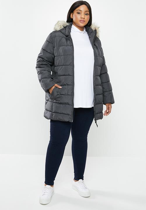 Carmakoma - Plus carnorth nylon coat - grey