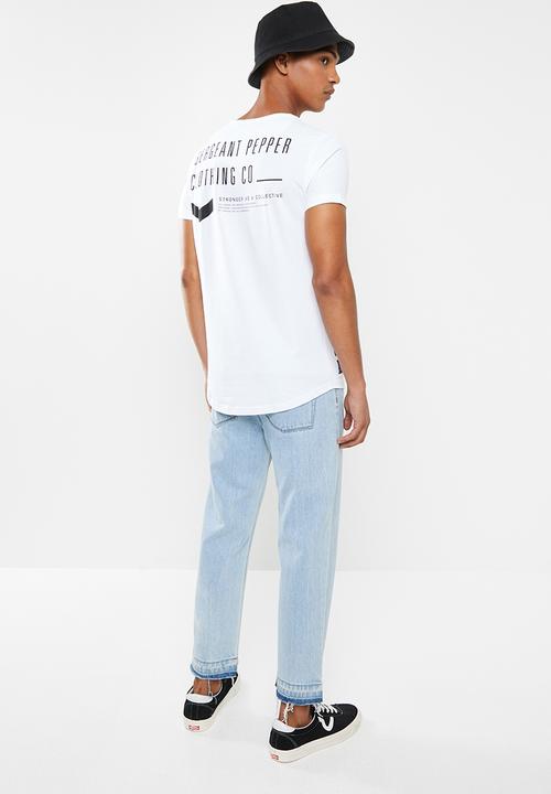 S.P.C.C - Kapital scooped hem logo tee - white