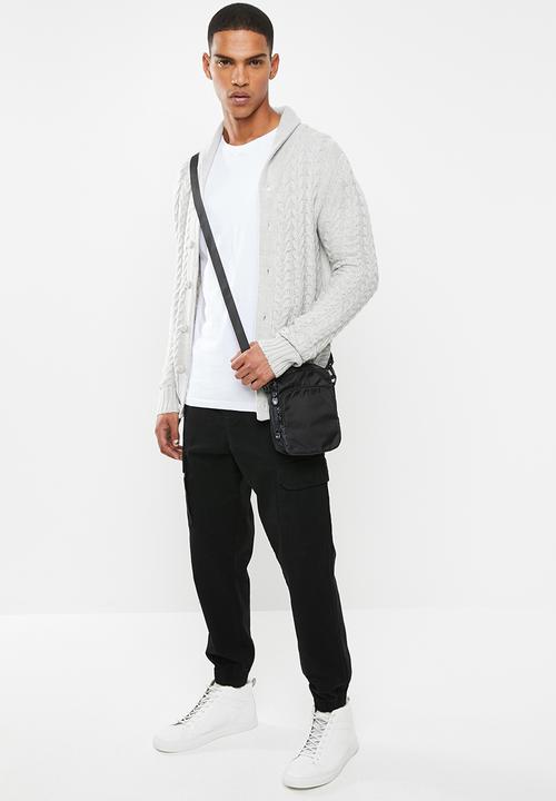 Brave Soul - Schematic button up cardi - grey 